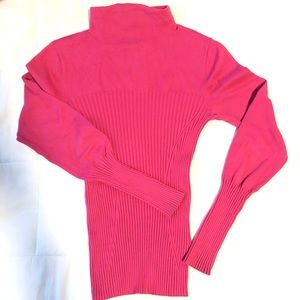 Anne Klein Sweater Top Funnel-Neck Pink Size SP